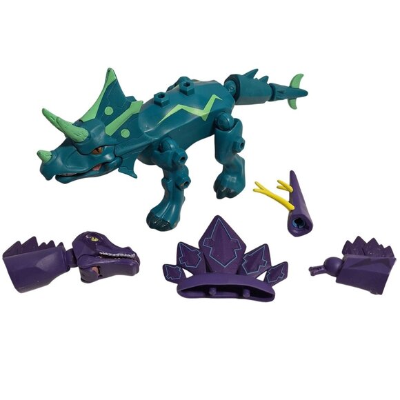 Jurassic World Hero Mashers Triceratops Stegosaurus Hybrid Mix & Match Parts Lot - Picture 1 of 7